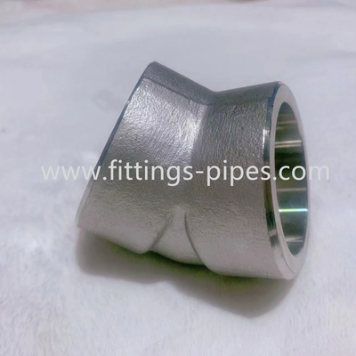 Forged Steel 45 Degree Elbow Fitting 4 Inch Asme B16.11 Uns N4400 Material